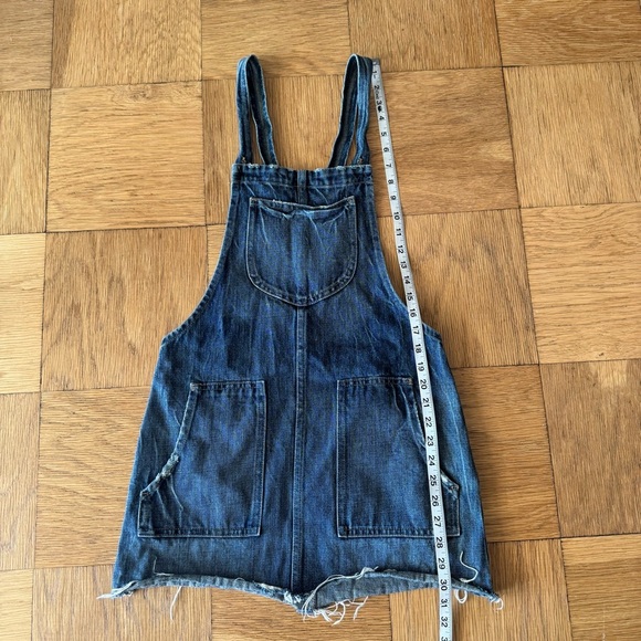 Revolve Tularosa XS Sophia Overall Dress Laguna Blue Distressed Denim Mini - Picture 7 of 7